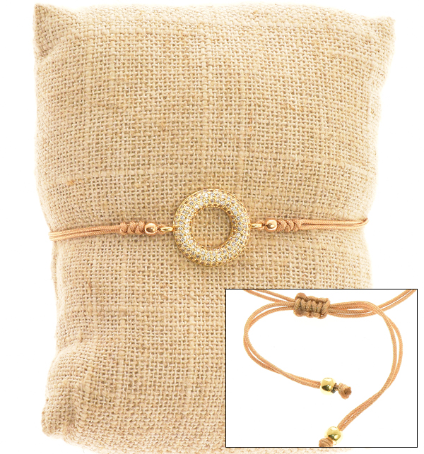 BRACCIALI STRING WITH ZIRCON DONUT HOLE - Image 3