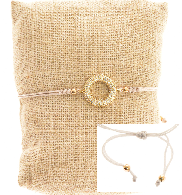 BRACCIALI STRING WITH ZIRCON DONUT HOLE - Image 4