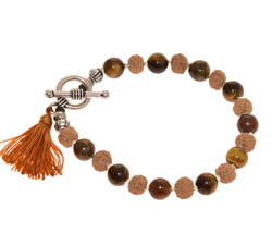 BRACCIALI IN PIETRA DURA CON GANITRI RUDRASKA MM 6 E TASSEL