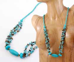 COLLANE TURCHESE CON OCCHIO DI TIGRE