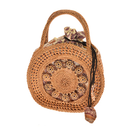 BORSA  ATE MANICO CORTO TONDA MOTIF HOLE SIDE 25X27X10 CM