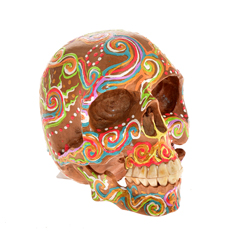 TESCHIO IN LEGNO DIPINTO CM 9X10