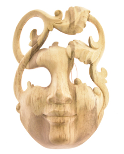 MASCHERA LADY CON FOGLIA CM 25X17