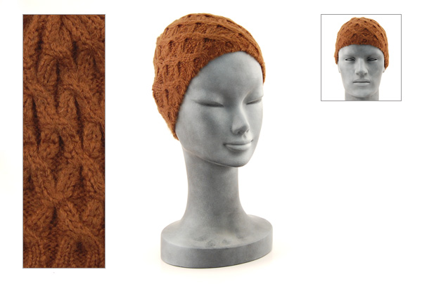 CUFFIA IN LANA LAVORATA A TRECCE - Image 6