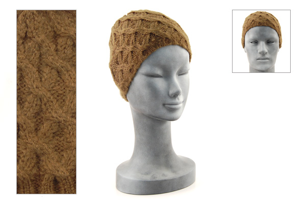 CUFFIA IN LANA LAVORATA A TRECCE - Image 7