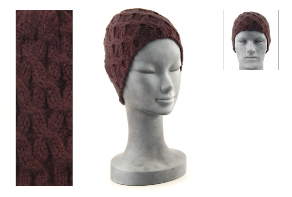 CUFFIA IN LANA LAVORATA A TRECCE - Image 8