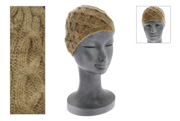 CUFFIA IN LANA LAVORATA A TRECCE - Image 10