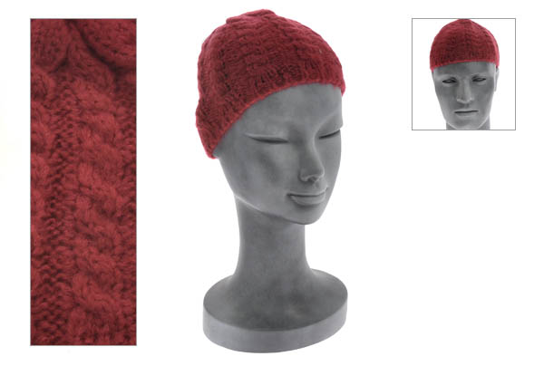 CUFFIA IN LANA LAVORATA A TRECCE - Image 11