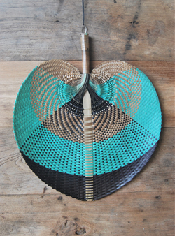 VENTAGLIO IN PAPIRO NATURALE LOVE BIG CM 40