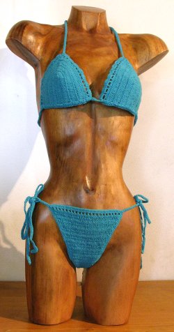 BIKINI (REGGISENO+SLIP) IN COTONE AD UNCINETTO - Image 3