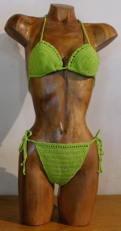 BIKINI (REGGISENO+SLIP) IN COTONE AD UNCINETTO - Image 4