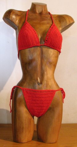 BIKINI (REGGISENO+SLIP) IN COTONE AD UNCINETTO - Image 8