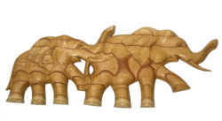 PANNELLO DA MURO 2 ELEFANTI IN FILA CM 40X16