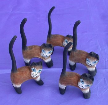 GATTI IN LEGNO BLALU BROWN OCCHI AZZURRI SMALL - Image 2