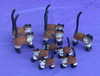 GATTI IN LEGNO BLALU BROWN OCCHI AZZURRI MINI - Image 2