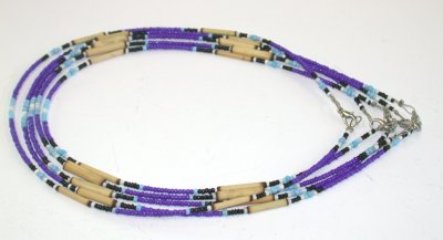 COLLARINI CON PERLINE E BAMBOO 1 FILO - Image 2