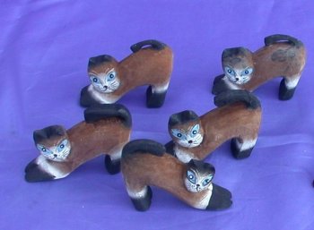 GATTI IN LEGNO BLALU BROWN OCCHI AZZURRI SMALL - Image 4