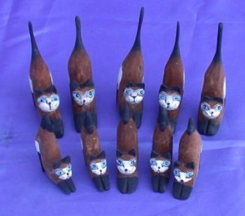 GATTI IN LEGNO BLALU BROWN OCCHI AZZURRI MINI - Image 3