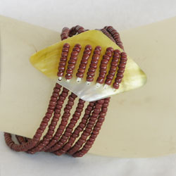 BRACCIALI PERLINE 8 FILI ROMBO MADREPERLA - Image 2