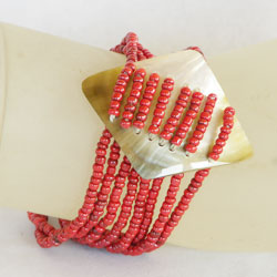 BRACCIALI PERLINE 8 FILI ROMBO MADREPERLA - Image 4