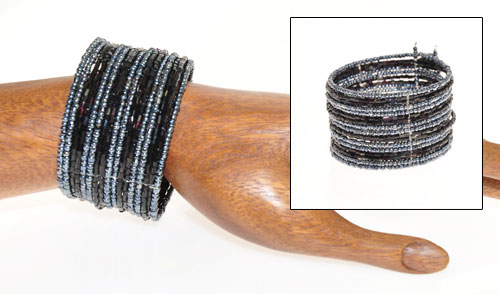 BRACCIALETTI RIGIDI CON PERLINE 18 FILI - Image 2