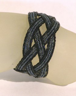 BRACCIALETTI DOPPIA TRECCIA CON PERLINE - Image 2