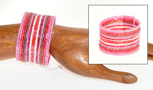 BRACCIALETTI RIGIDI CON PERLINE 18 FILI - Image 3