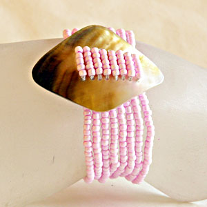 BRACCIALI PERLINE 8 FILI ROMBO MADREPERLA - Image 5