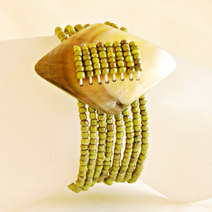 BRACCIALI PERLINE 8 FILI ROMBO MADREPERLA - Image 6