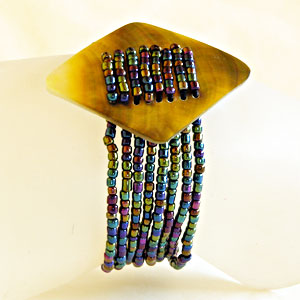 BRACCIALI PERLINE 8 FILI ROMBO MADREPERLA - Image 7