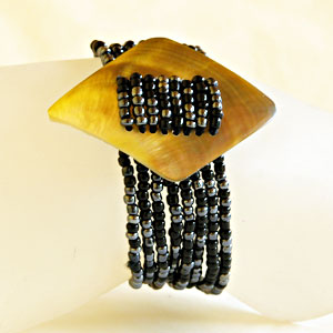 BRACCIALI PERLINE 8 FILI ROMBO MADREPERLA - Image 8