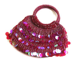 BORSETTE PERLINE E PAILLETTES DIAZ LARGE CIONDOLI CM 20X18