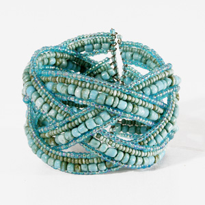 BRACCIALI RIGIDI PERLINE DOPPIA TRECCIA BIG - Image 2