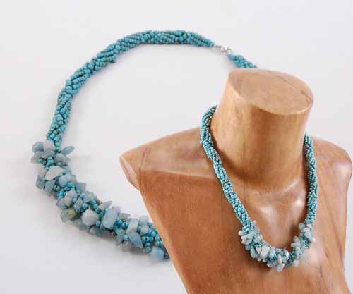 COLLANE CON PERLINE INTRECCIATE E PIETRE - Image 5