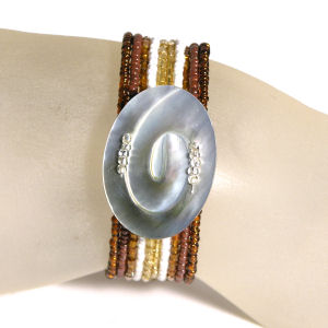 BRACCIALI RIGIDI SMALL CON MADREPERLA INTARSIATA - Image 4