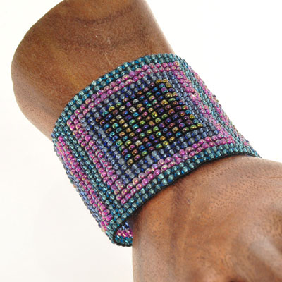 BRACCIALI ELASTICI MICROPERLINE DISEGNI ETNICI - Image 3