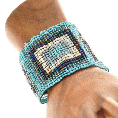 BRACCIALI ELASTICI MICROPERLINE DISEGNI ETNICI - Image 7