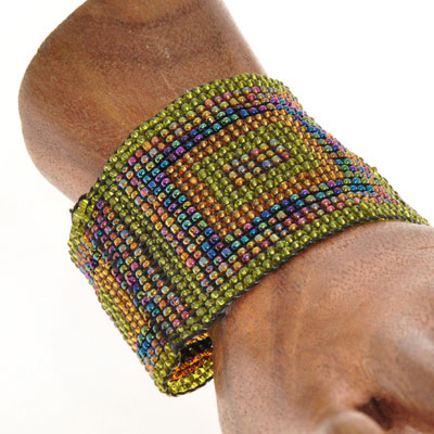 BRACCIALI ELASTICI MICROPERLINE DISEGNI ETNICI - Image 5