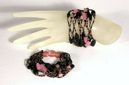 BRACCIALI ELASTICI 12 FILI CON PERLE IN VETRO - Image 4