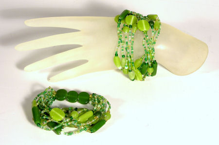 BRACCIALI ELASTICI 12 FILI CON PERLE IN VETRO - Image 6