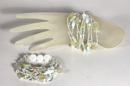 BRACCIALI ELASTICI 12 FILI CON PERLE IN VETRO - Image 8