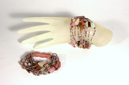 BRACCIALI ELASTICI 12 FILI CON PERLE IN VETRO - Image 10