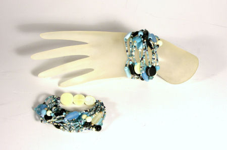 BRACCIALI ELASTICI 12 FILI CON PERLE IN VETRO - Image 11