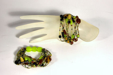 BRACCIALI ELASTICI 12 FILI CON PERLE IN VETRO - Image 12