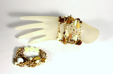 BRACCIALI ELASTICI 12 FILI CON PERLE IN VETRO - Image 25