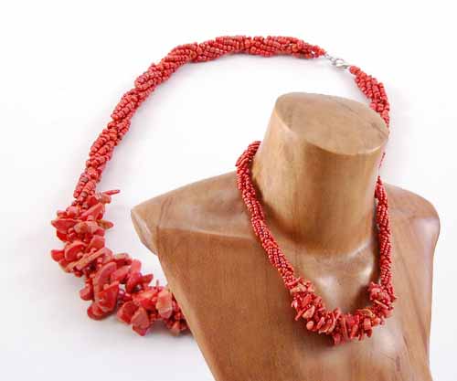 COLLANE CON PERLINE INTRECCIATE E PIETRE - Image 2