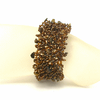 BRACCIALI ELASTICI FOREST PERLINE E PIETRE