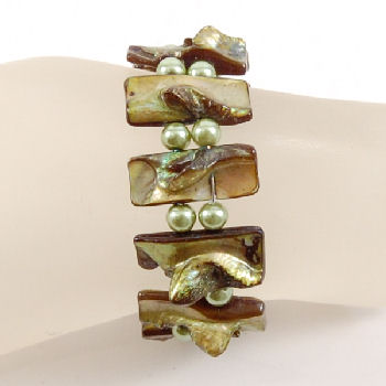 BRACCIALI RIGIDI APERTI MADREPERLA COLORATE - Image 3