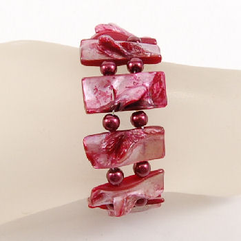 BRACCIALI RIGIDI APERTI MADREPERLA COLORATE - Image 4