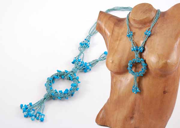 COLLANE LUNGHE NAZAR CON ANELLO E PIETRE - Image 2